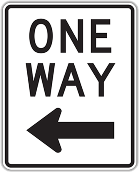 One Way Traffic Sign - One Way Sign Clipart (800x800), Png Download