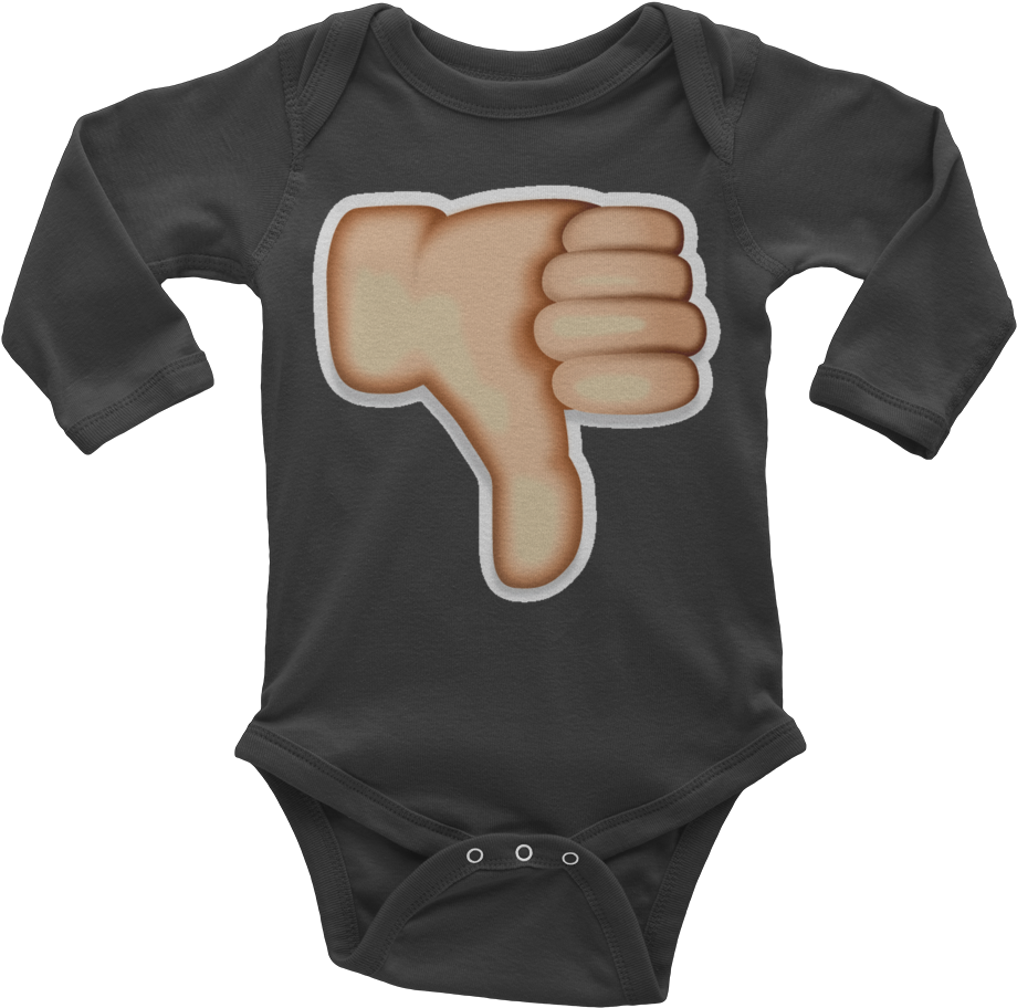 Emoji Baby Long Sleeve One Piece - Bearded Dad Onesie Clipart (1000x1000), Png Download