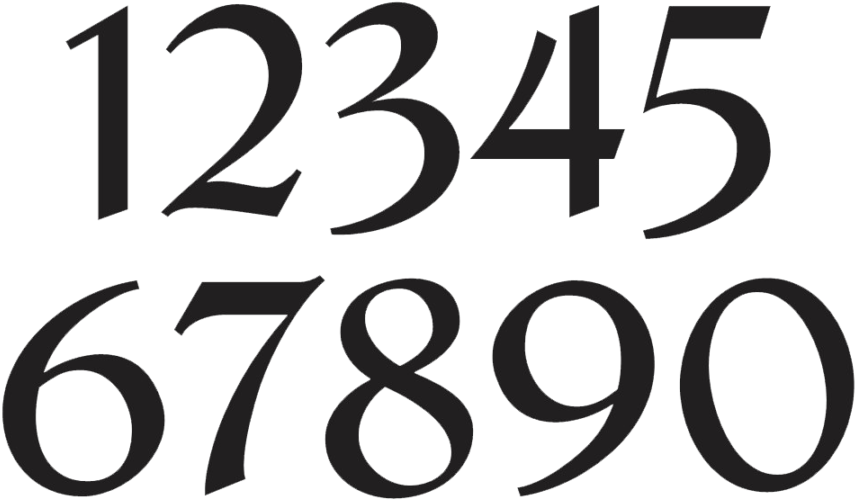 Numbers Png Free - Numbers Font Clipart (855x500), Png Download