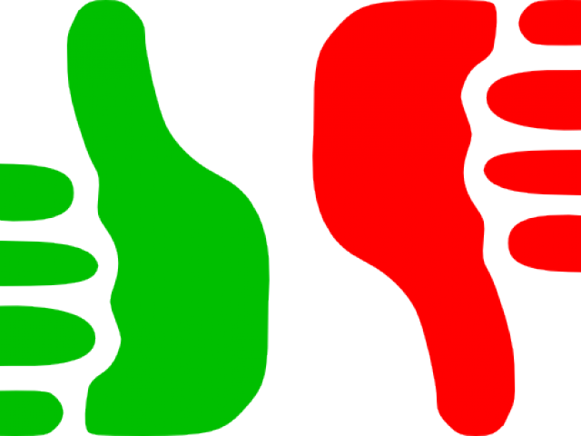 Thumbs Up And Down Png Clipart (640x480), Png Download