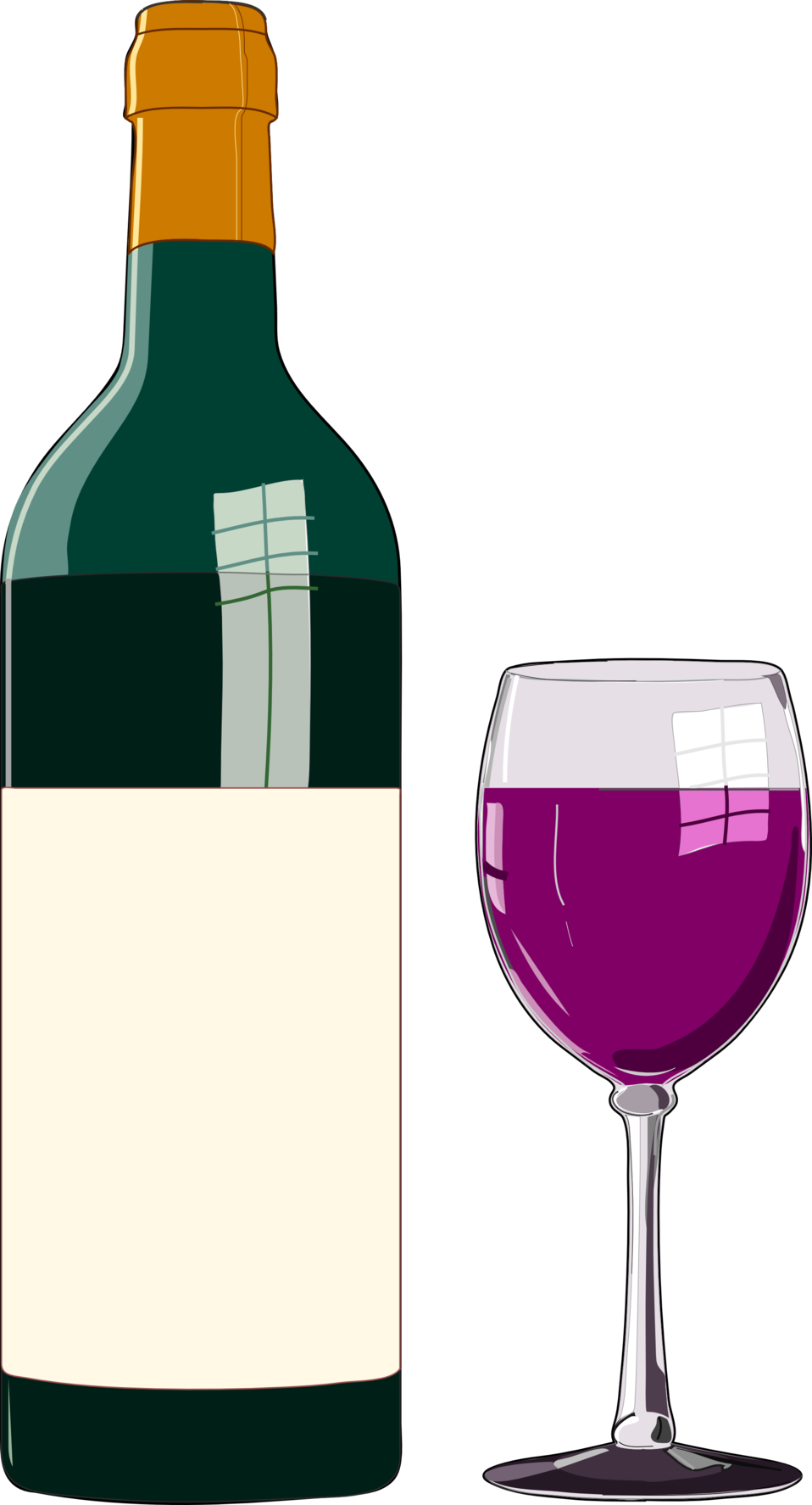 958 X 1774 6 - Wine Clipart - Png Download (958x1774), Png Download