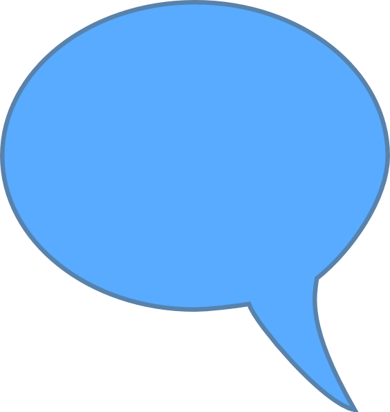 Bubbles Clipart Word - Blue Word Bubble - Png Download (564x596), Png Download