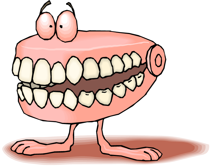 Teeth Clipart False Tooth - False Teeth - Png Download (750x581), Png Download