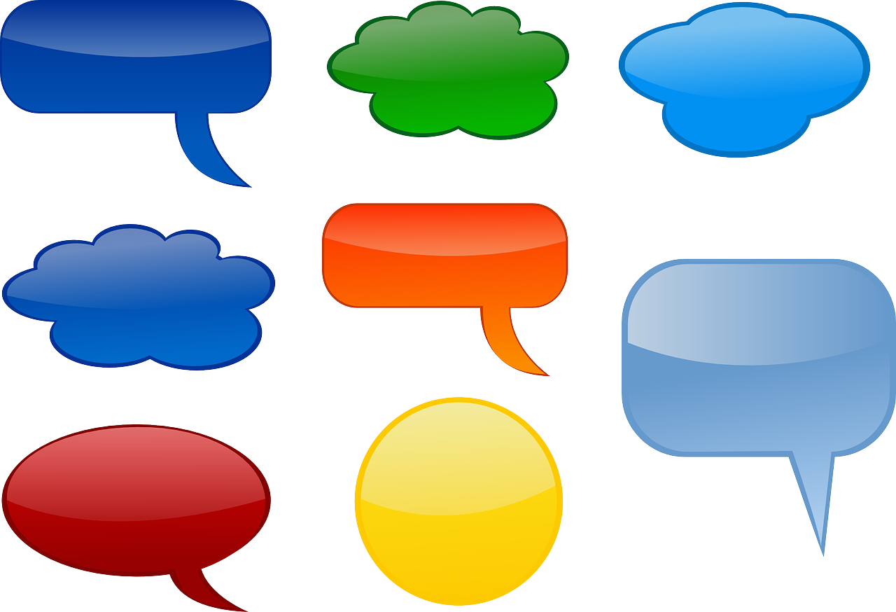 Free Speech Bubbles - Colorful Speech Bubble Png Clipart (960x655), Png Download