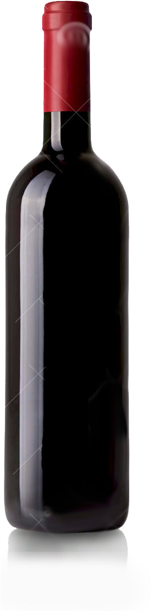 Wine Bottle And Glass - Bottled Wine Png Clipart (477x1234), Png Download