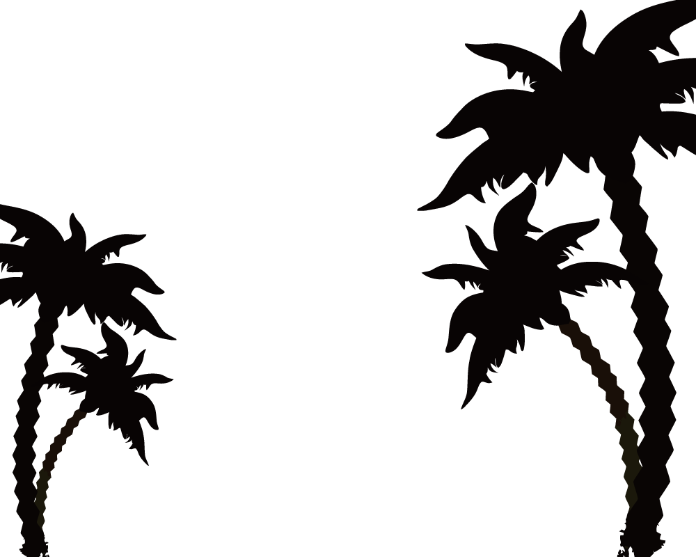 Palm Tree Silhouette, Vector Graphic - Coconut Tree Silhouette Vector Png Clipart (1000x800), Png Download