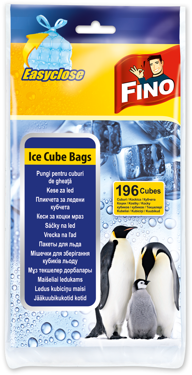 98100 Fino Sce Ice Bags Tied - Fino Ice Cube Bags Clipart (836x1472), Png Download