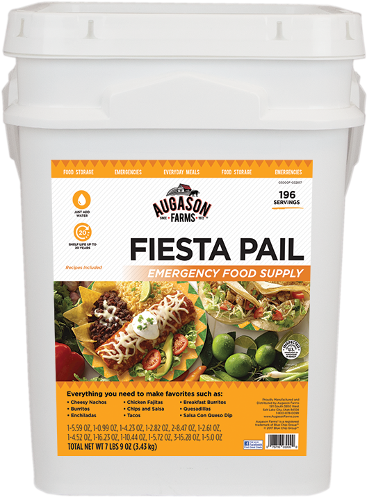 Augason Farms® Fiesta Bucket - Jim Bakker Bucket Leftovers Clipart (543x717), Png Download