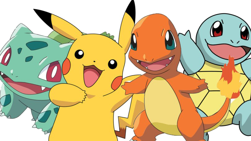 Pokemon Charmander Png Photo - 4 Starter Pokemon Go Clipart (808x455), Png Download