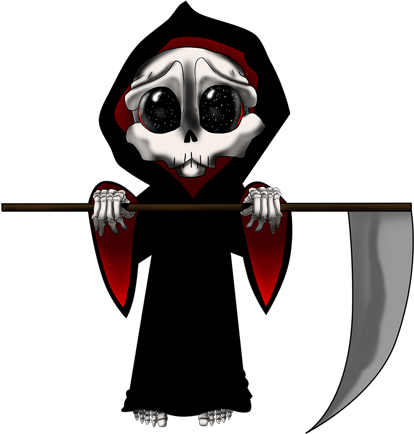 Reaper Clipart Evil Mask - Grim Reaper Chibi - Png Download (900x918), Png Download