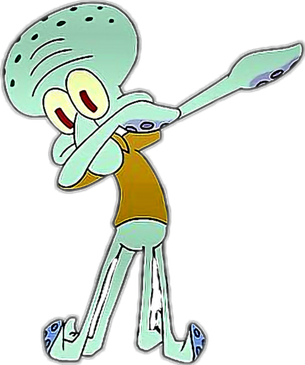 Ftestickers Squidward Dab Dance - Spongebob Dabbing Clipart (1024x1223), Png Download