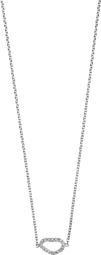 White Gold White Diamond Wave Necklace €1199 - Chain Clipart (1000x1000), Png Download