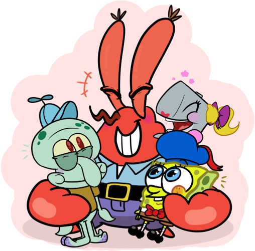 Spongebob Squarepants, Pearl Krabs The Whale, Mr - Spongebob And Squidward Fan Art Clipart (640x500), Png Download