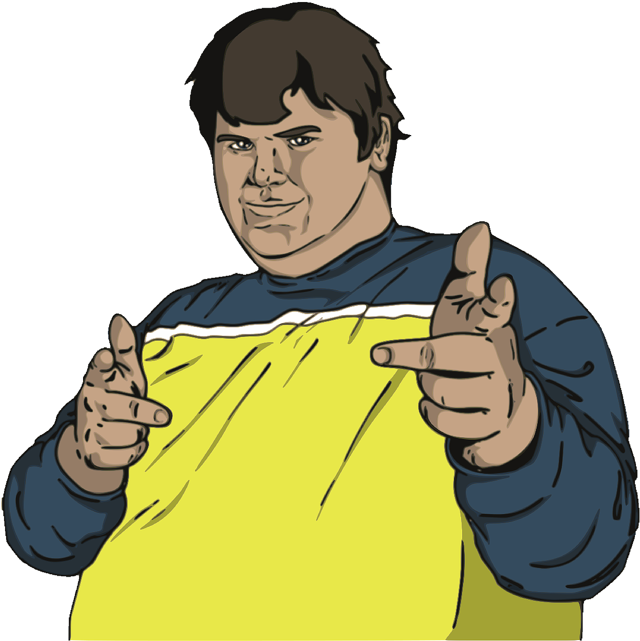 Clip Art Freeuse Download Wake Up Natural Powerlifting - Guy With Thumbs Up Clipart - Png Download (640x634), Png Download