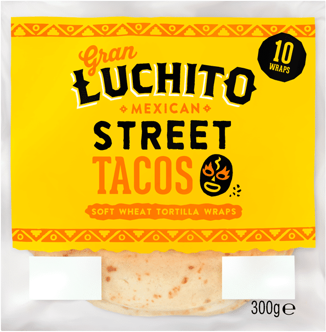 Soft Wheat Street Tacos - Gran Luchito Clipart (800x800), Png Download
