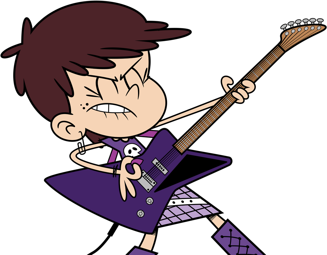 Tumblr Music Png - Loud House Luna Loud With Guitar Clipart - Large Size Pn...