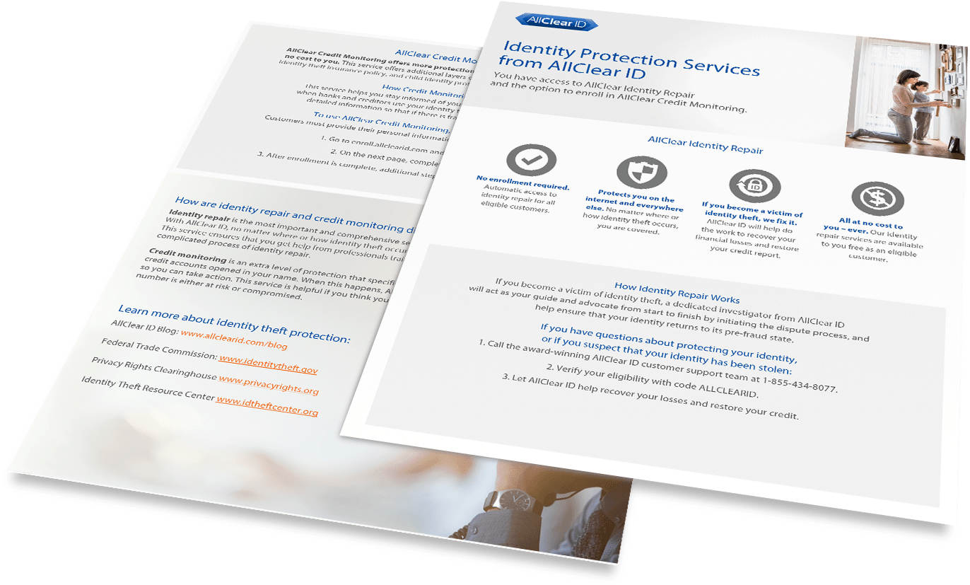 Allclear Id Logo - Flyer Clipart (1400x860), Png Download