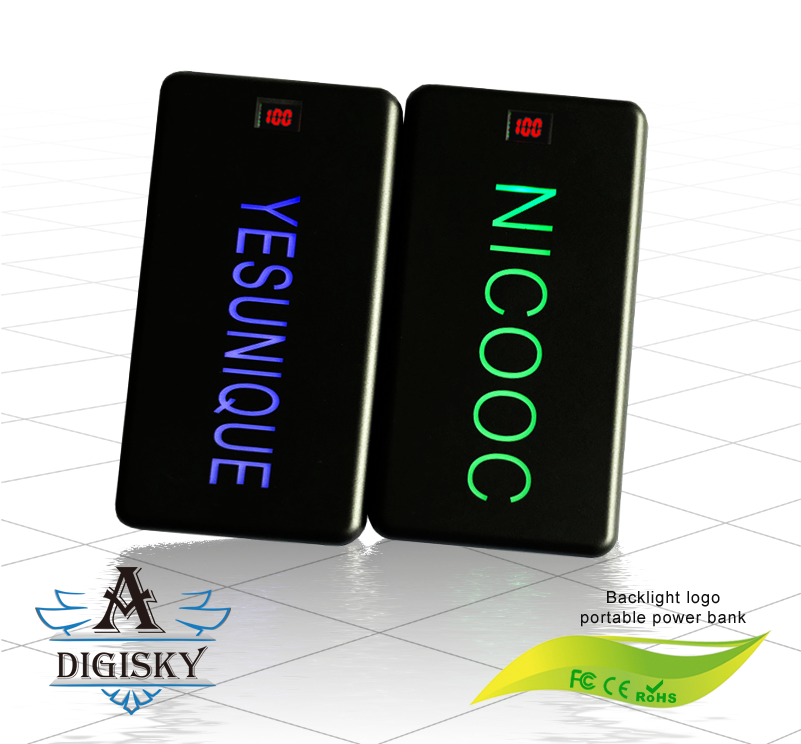 Led Display Logo Portable Mobile Charger Bank - Graphics Clipart (800x800), Png Download