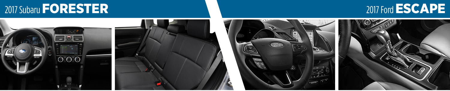 2017 Subaru Forester Compares Vs Ford Escape Interior - Ford Mondeo Clipart (1500x305), Png Download