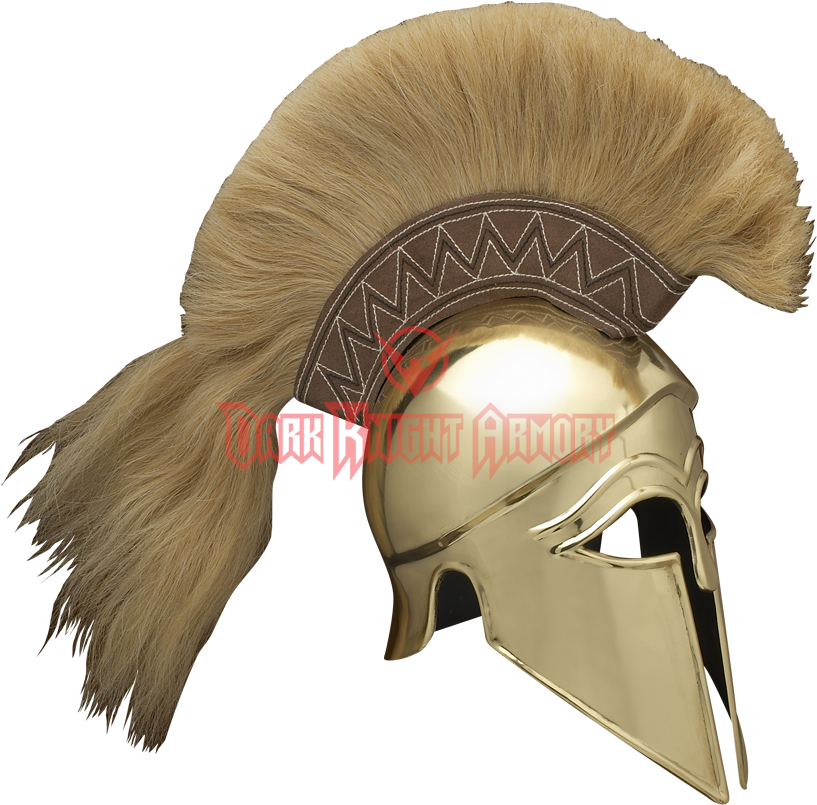 Italo Brass Corinthian Helm With Plume - Corinthian Helmet Side Clipart (817x805), Png Download