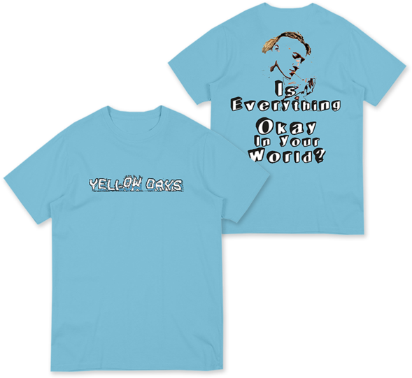 Is Everything Okay Blue T-shirt - Yellow Days Merch Clipart (600x600), Png Download