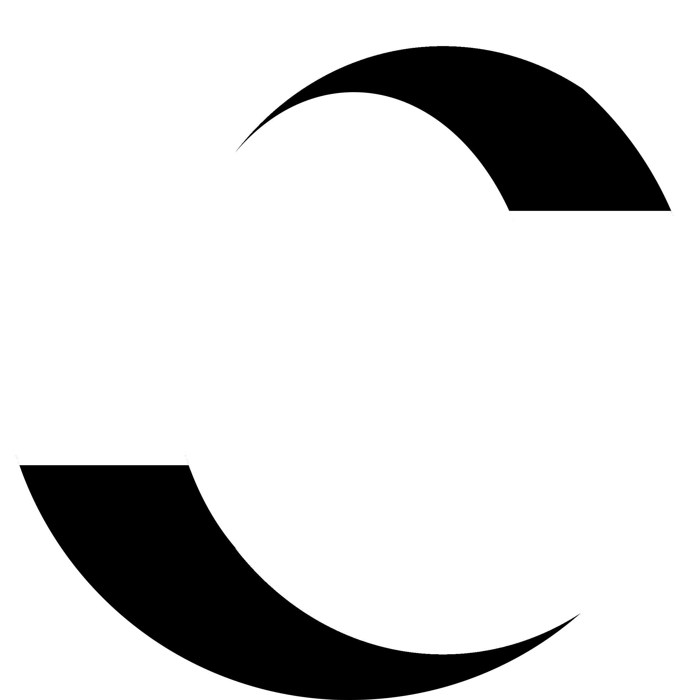 Opera Logo Black And White - Crescent Clipart (2400x2400), Png Download