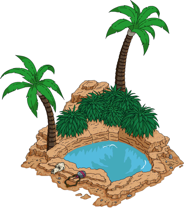 Oasis - Illustration Clipart (606x682), Png Download