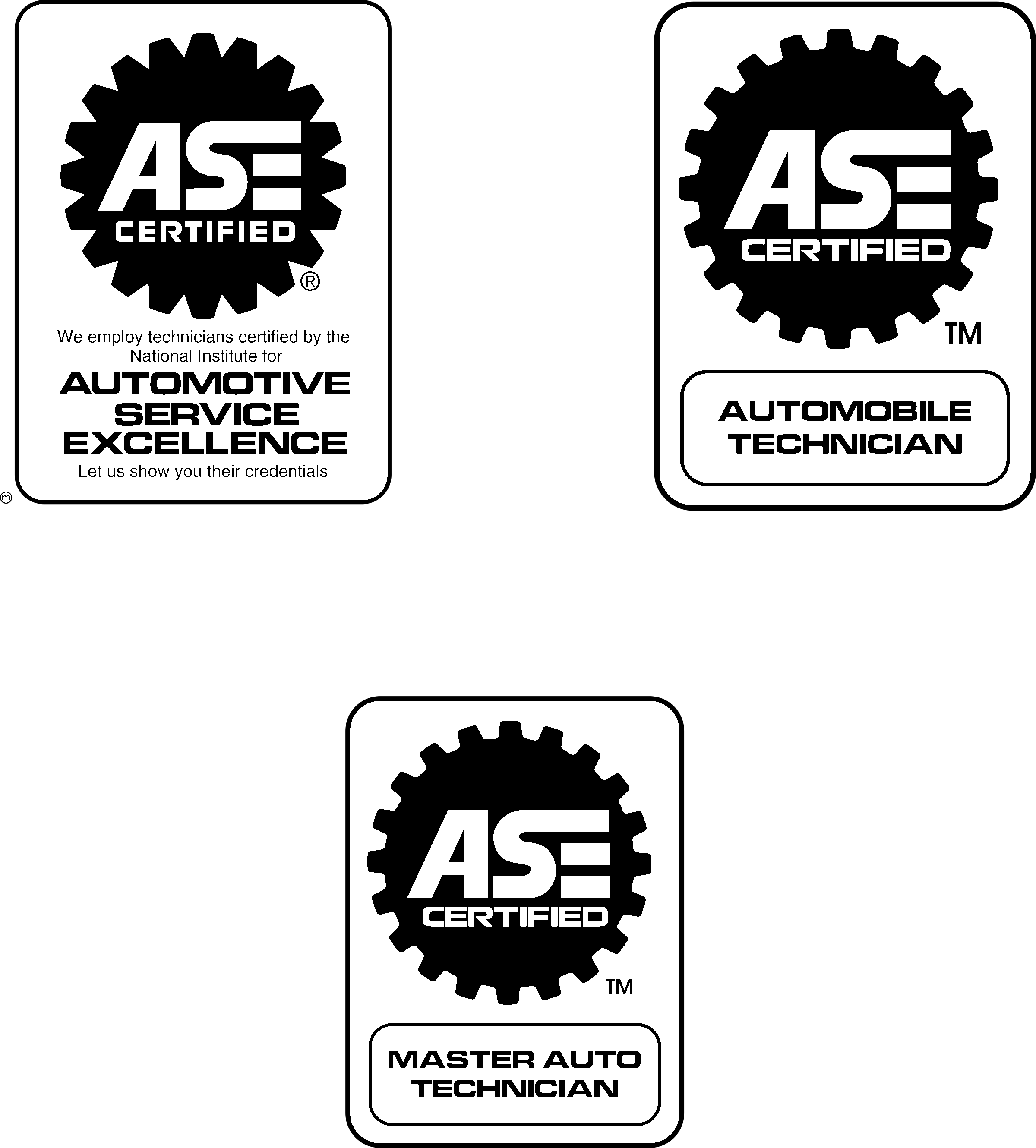 Ase Certified Logo Black And White - Ase Certified Master Logo Clipart (2400x2660), Png Download