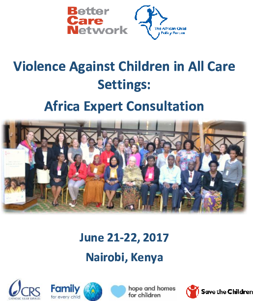 Violence Against Children In All Care Settings - Family For Every Child Clipart (612x792), Png Download