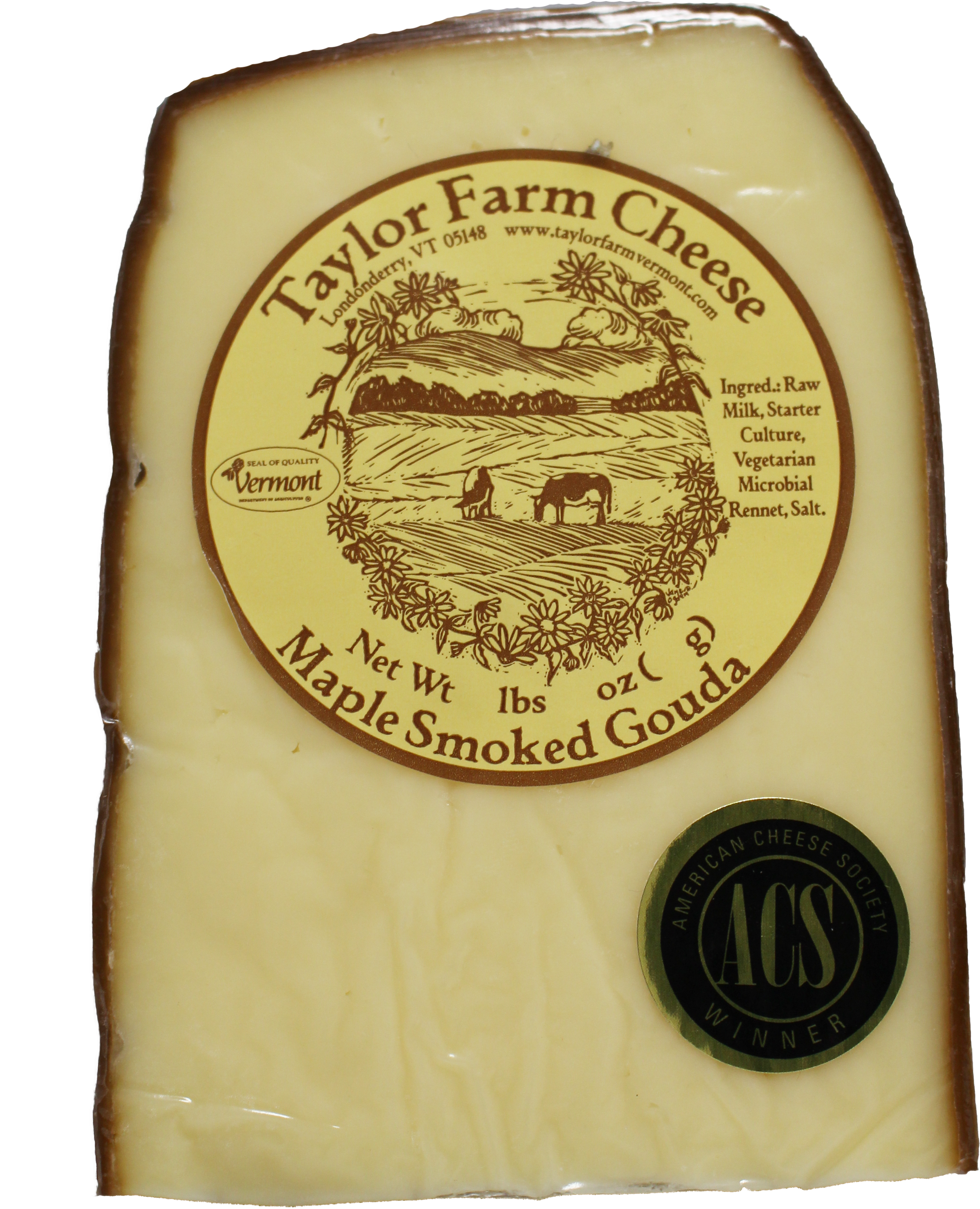 Taylor Farm Maple Smoked Gouda Cheese Wedge - Smoked Gouda Clipart (2952x4112), Png Download