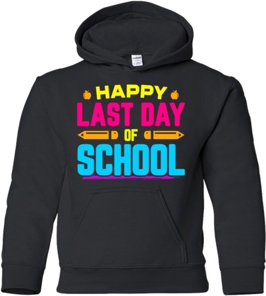 Happy Last Day Of School Graduation T-shirt Teacher - Hoodie Clipart (600x600), Png Download