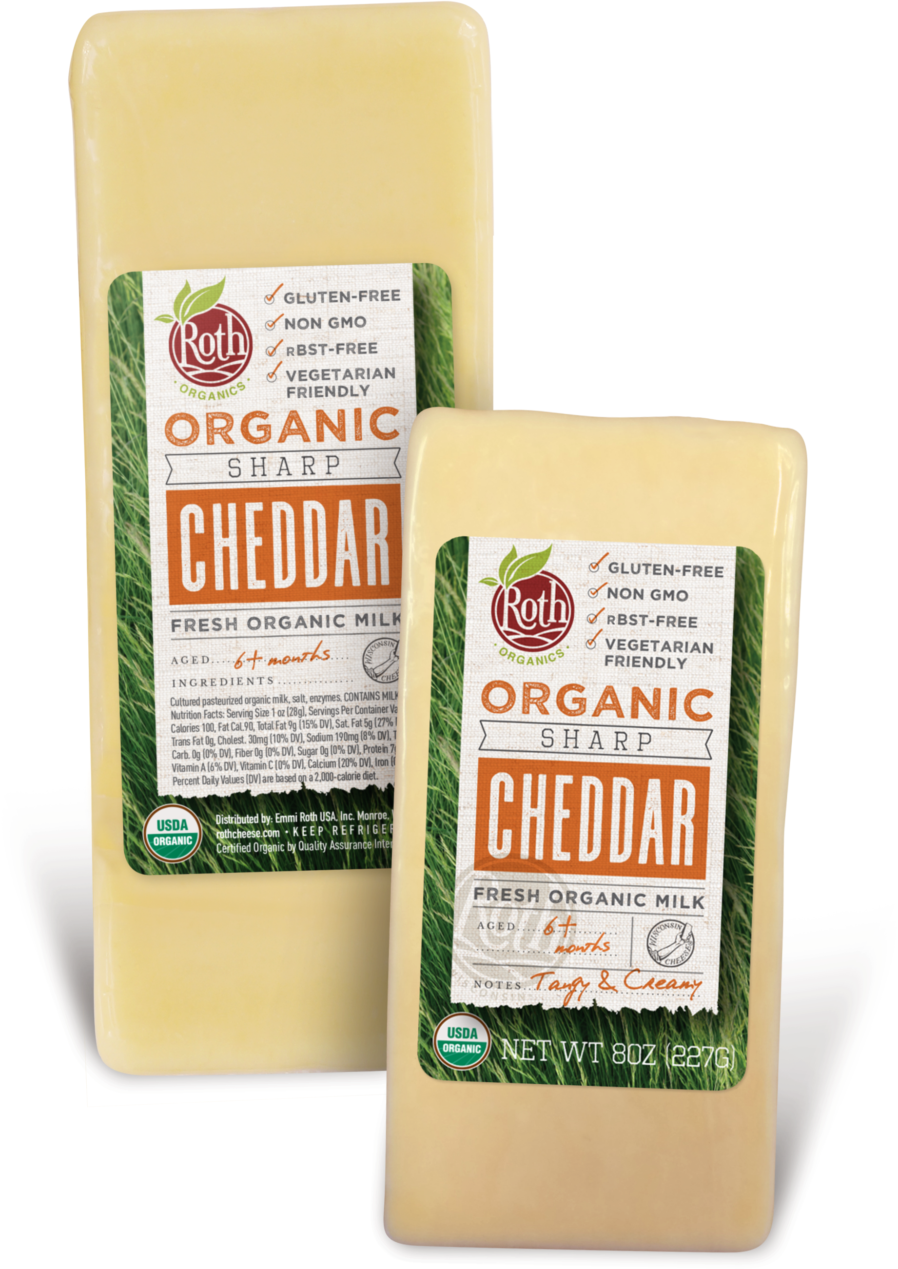 Roth Organics Cheddar - Basmati Clipart (2400x3089), Png Download