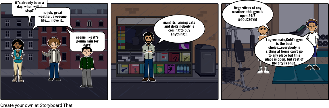 Advertisment For Gold's Gym - Cartoon Clipart (1164x385), Png Download