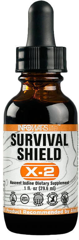 Bottle Of Infowars Life Survival Shield X-2 Iodine - Survival Shield X-2 Clipart (600x900), Png Download