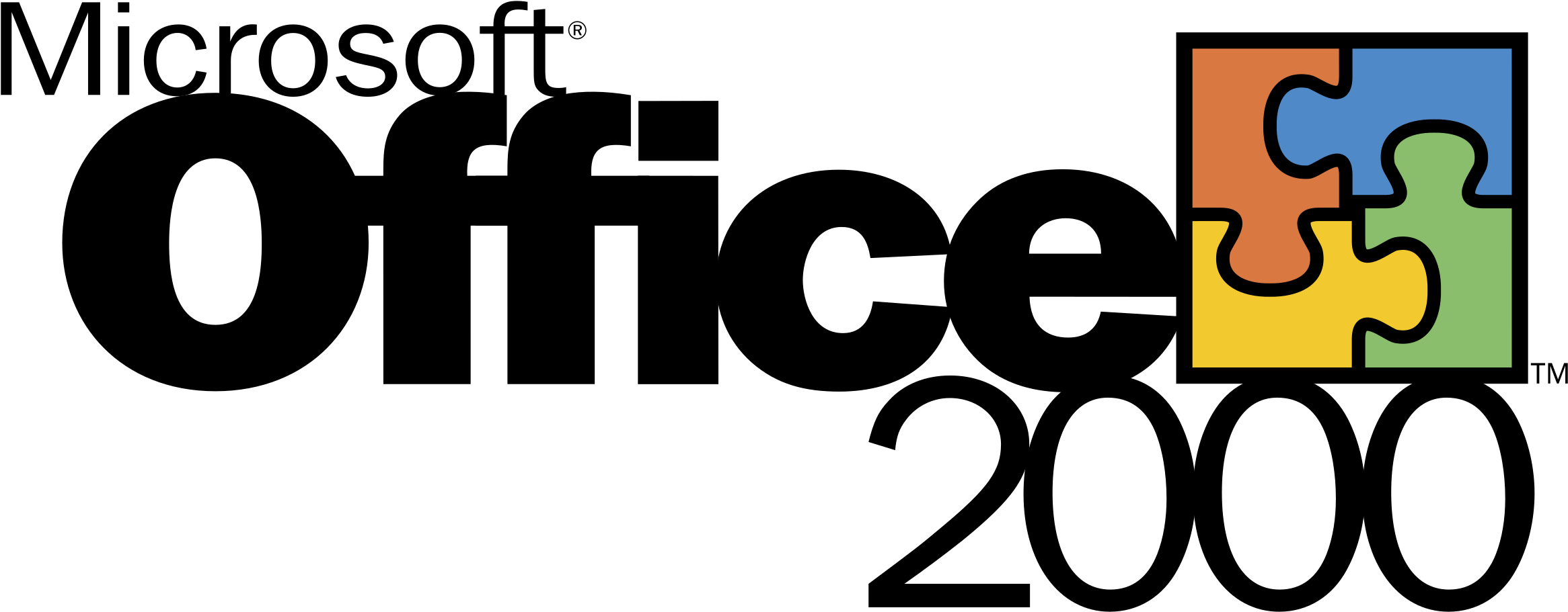 Microsoft Office 2000 Logo Png Transparent - Old Microsoft Office Logo Clipart (2400x2400), Png Download