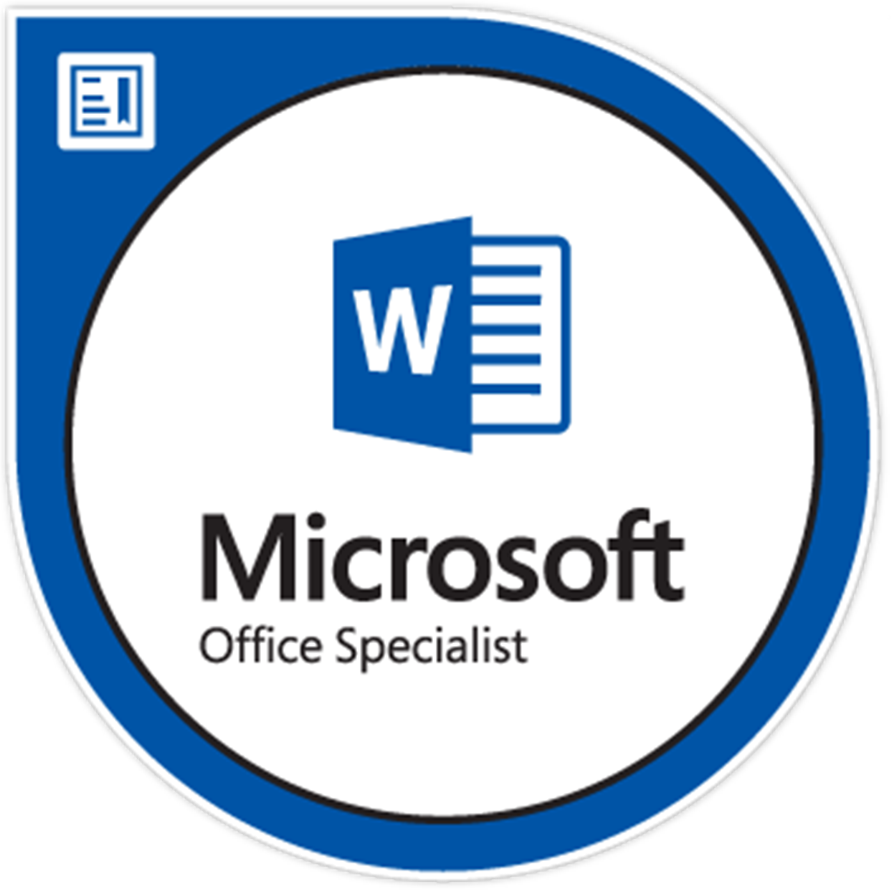 Microsoft Office Specialist Word 2016 Clipart (1280x1280), Png Download