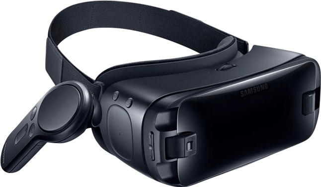 Right Angled Gear Vr And Controller Image - Samsung Gear Vr Sri Lanka Clipart (720x561), Png Download