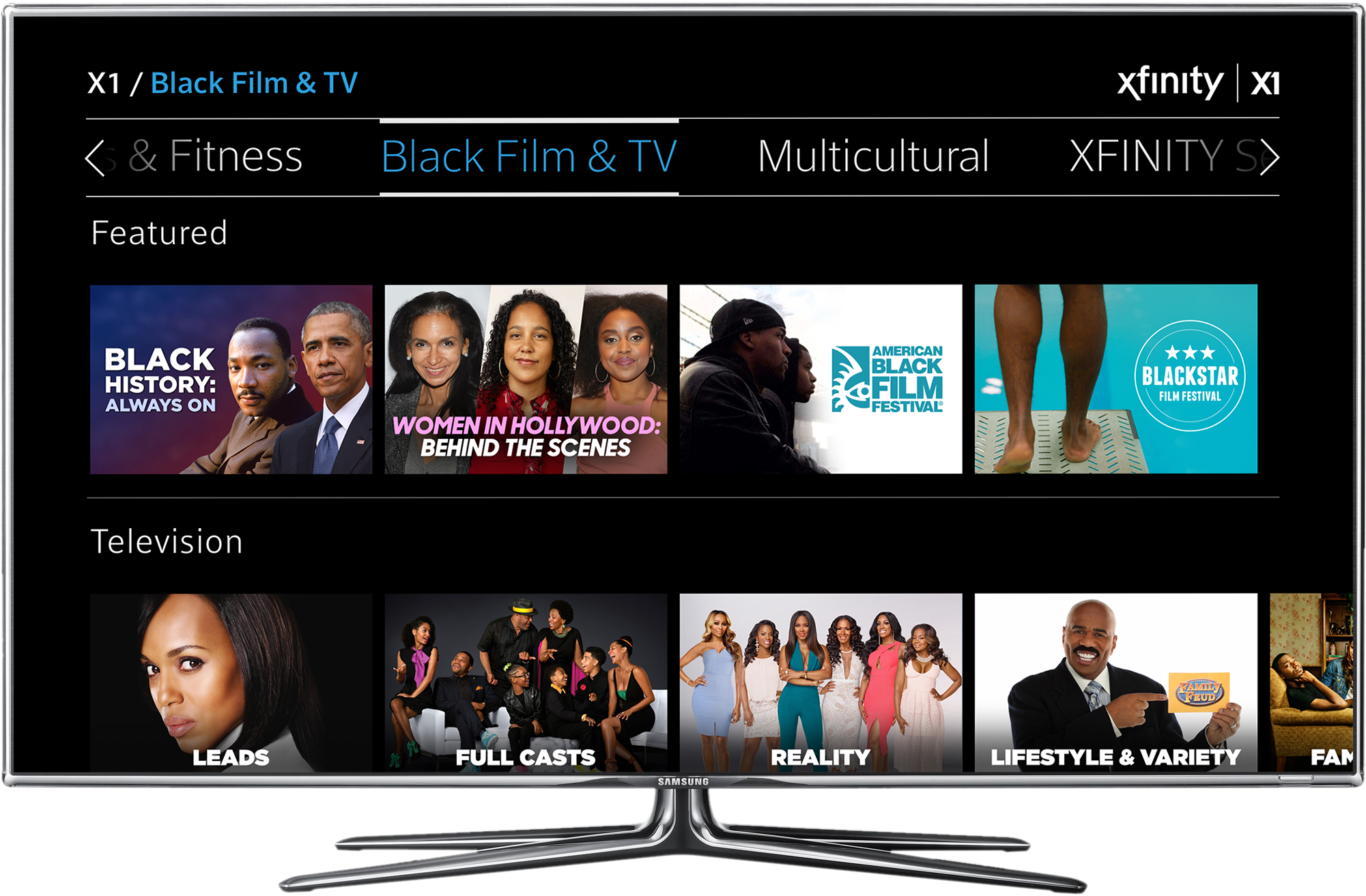 Comcast Nbcuniversal Celebrates “black Women Behind - Samsung Ue46d7000 Clipart (2102x1430), Png Download