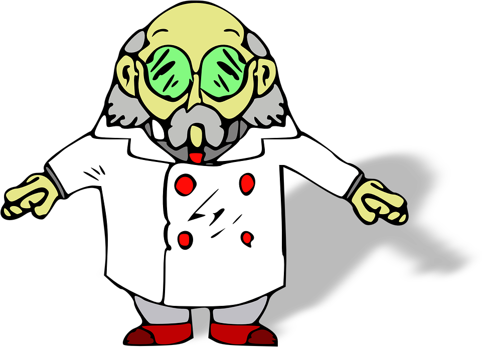 Scientist Professor Man Researcher - Mr Green Characteristics Living Things Clipart (960x701), Png Download