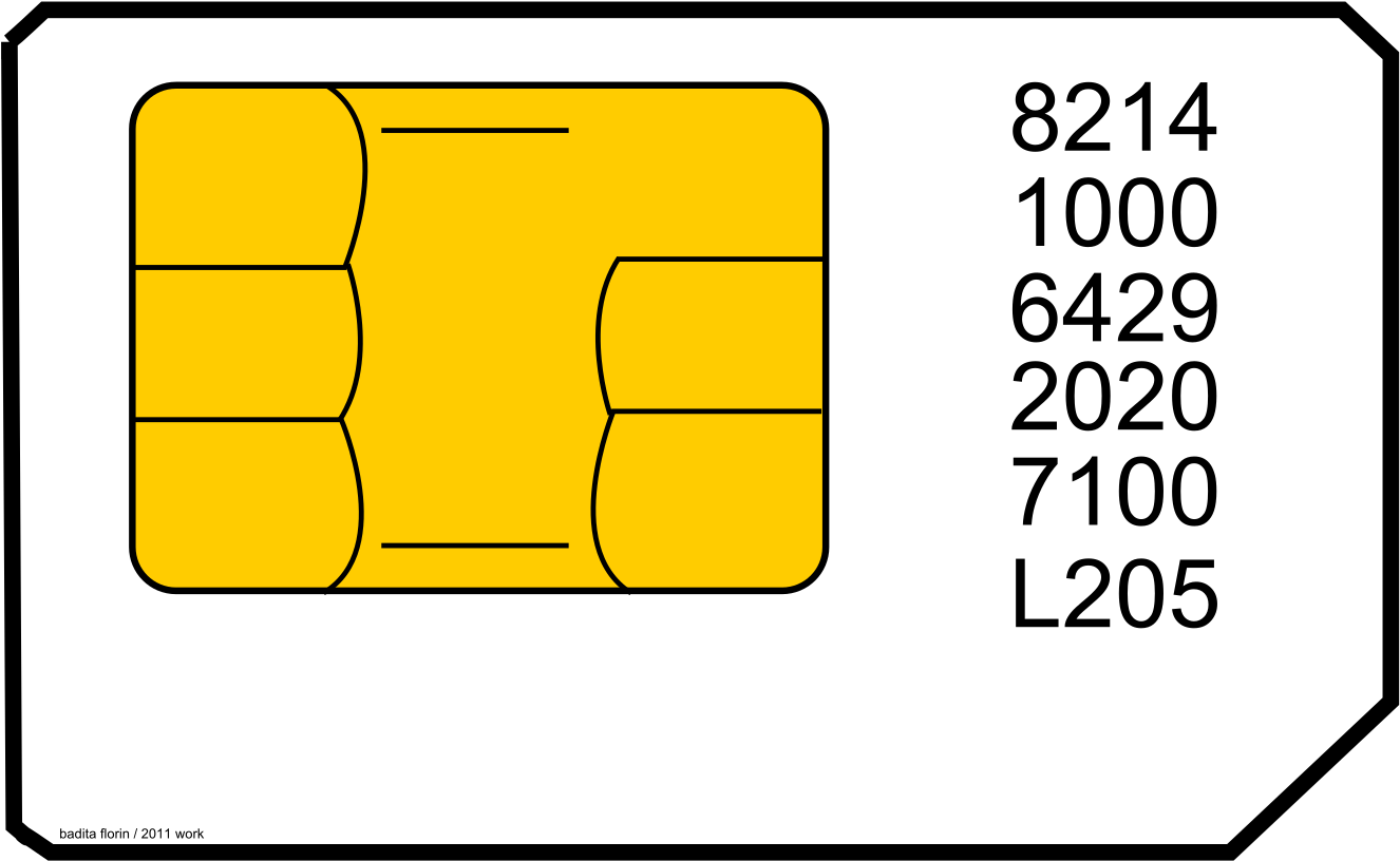 Sim Card Clipart Svg - Illustration - Png Download (2400x3394), Png Download