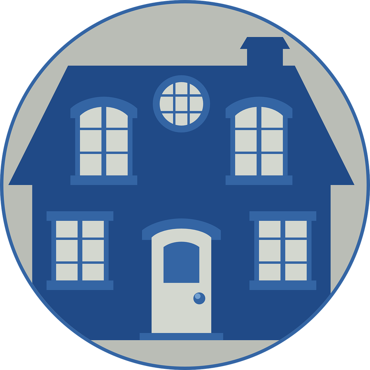 Little Blue House Clipart - Png Download (1280x1280), Png Download