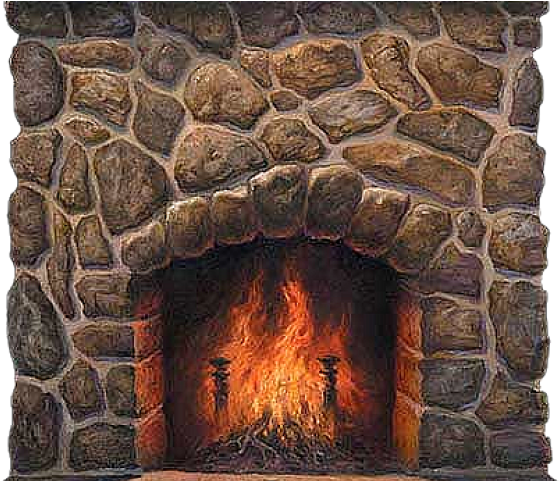 Png Royalty Free Stock Fireplace Fire Clipart - Transparent Fireplace Png (640x480), Png Download