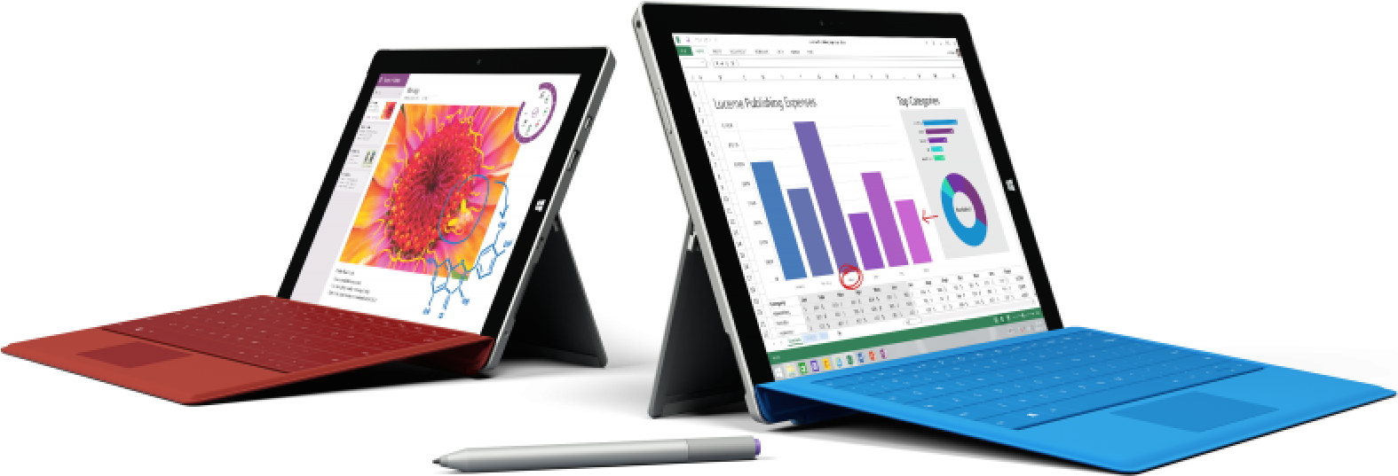 Surface 3 Vs Surface Pro 3 Clipart (1574x626), Png Download