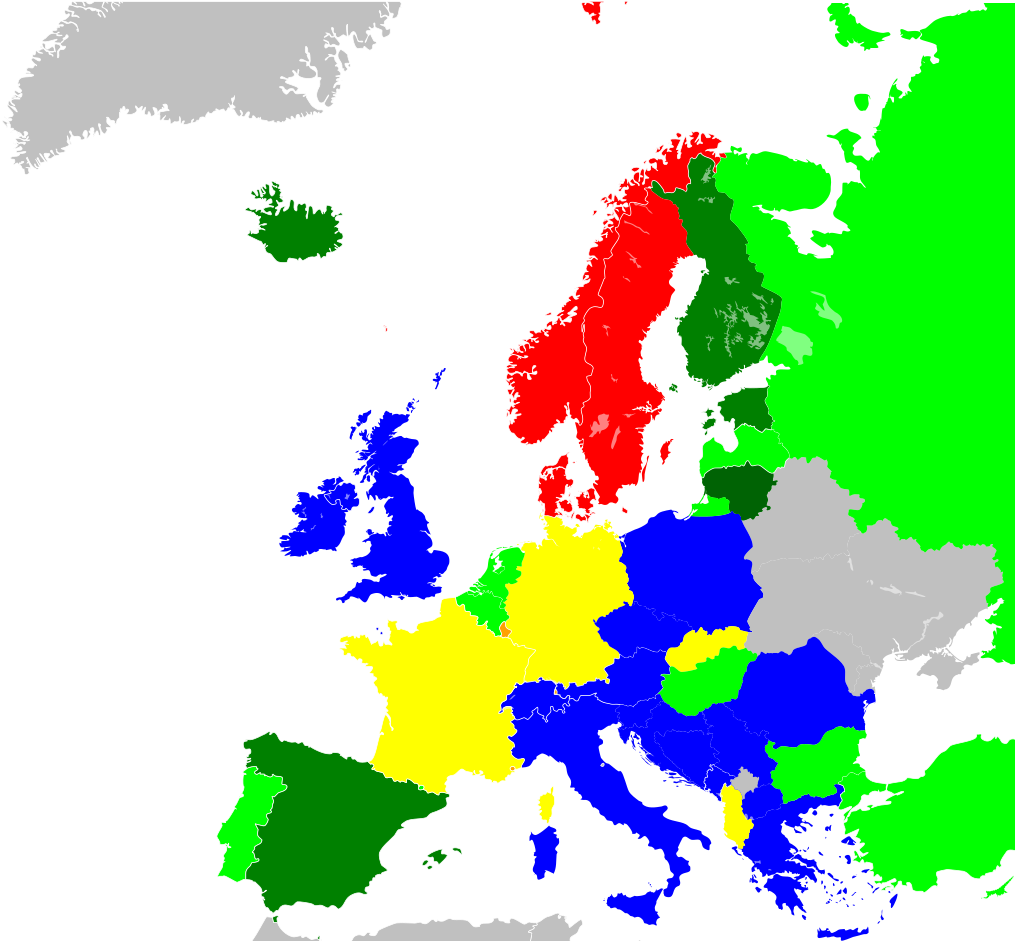 West Europe Grey Map Clipart (1200x959), Png Download