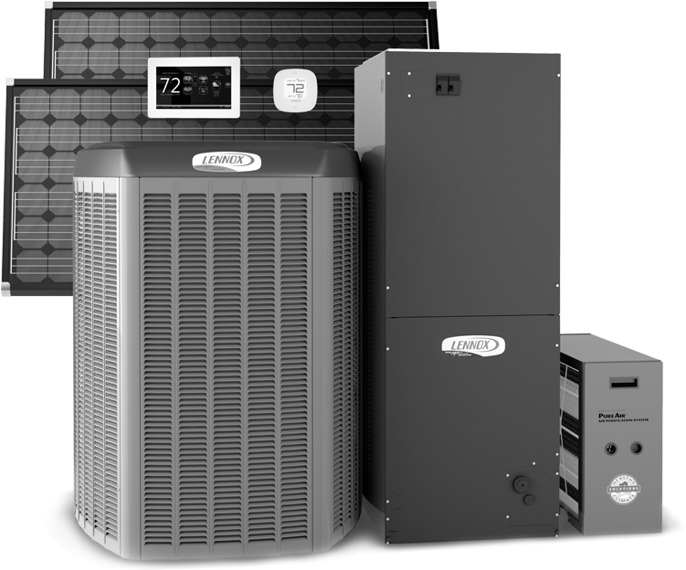 If Both Your Furnace And Ac Unit Are Aging Out And - Solar Air Conditioner Png Clipart (762x623), Png Download