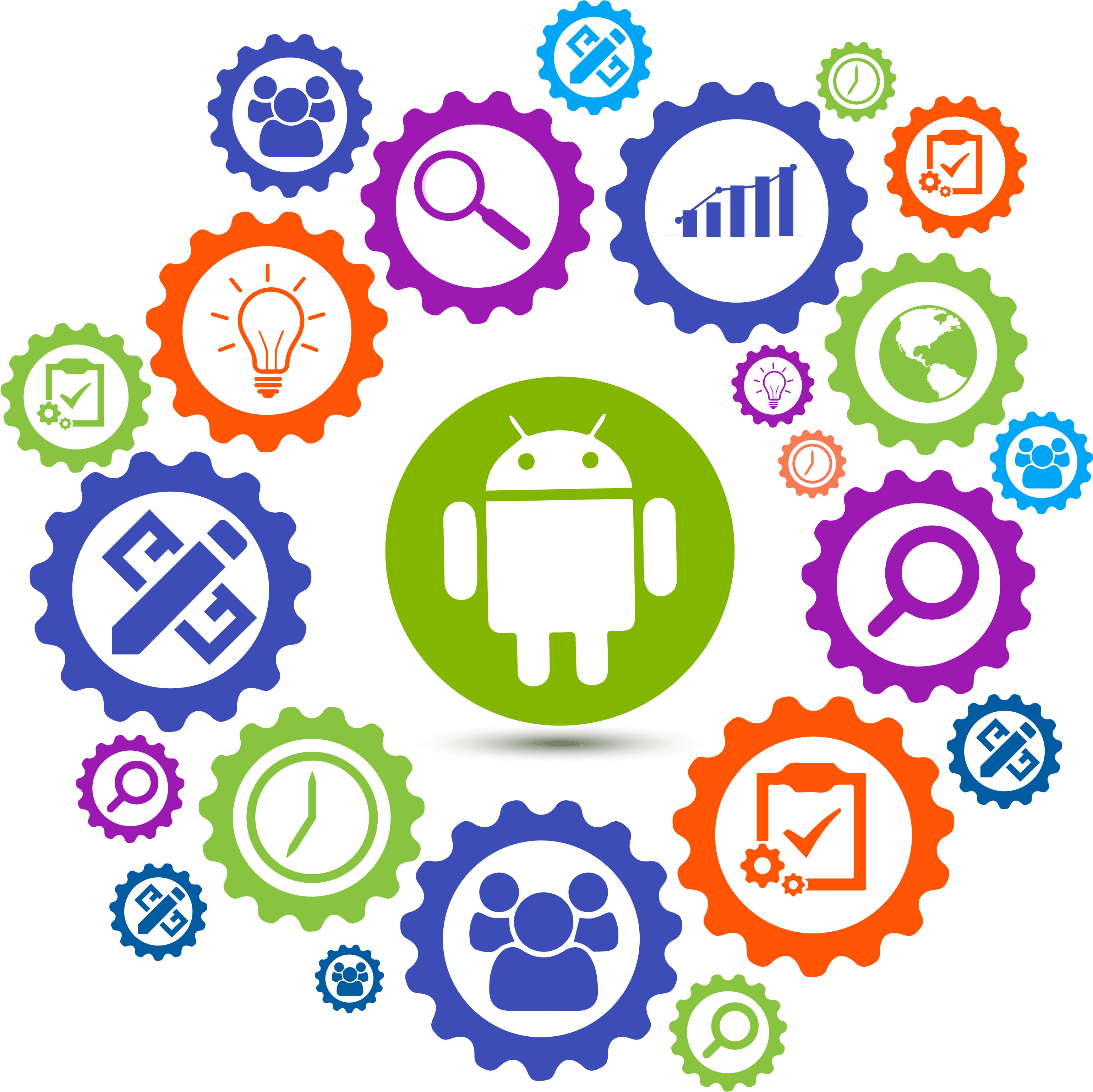 As Per A May 2017 Study, There Are Over Two Billion - Android App Development Png Clipart (3750x3333), Png Download