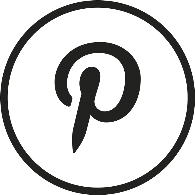 Black Social Media Icon - Pinterest Clipart (866x650), Png Download