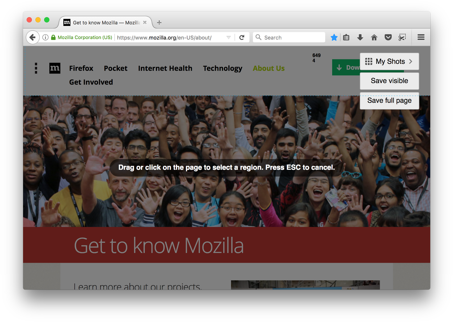 The Page Shot Selection Interface - Website Clipart (1600x1147), Png Download