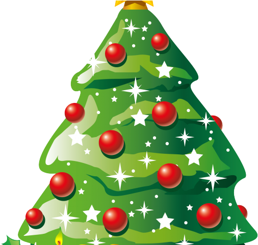 Pine Tree Clipart 2d Paper - Christmas Tree Cartoon Clipart - Png Download (640x480), Png Download