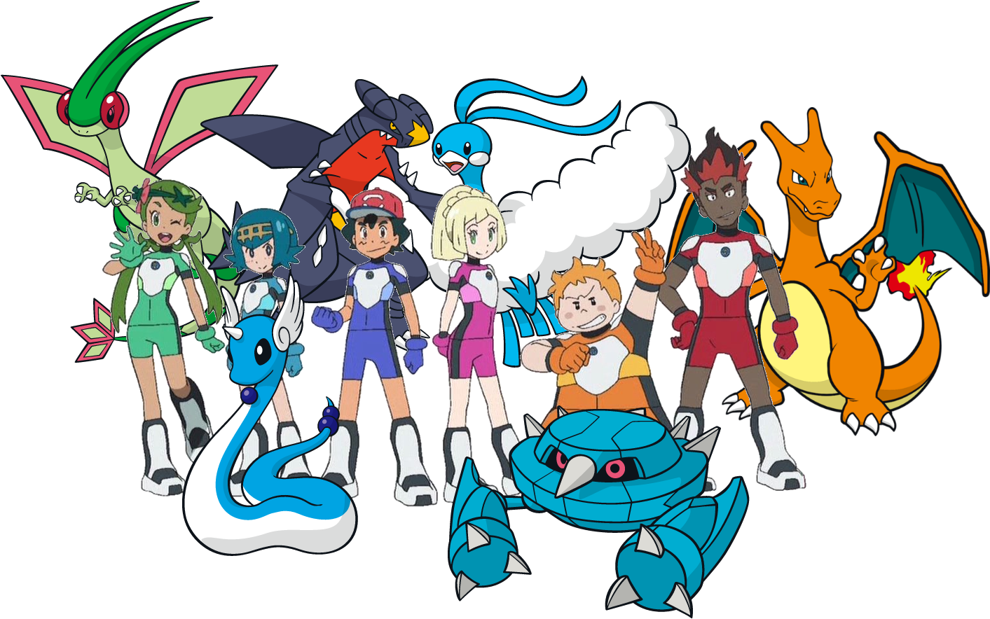 851kib, 1453x894, Ultra Guardians Ride Pokemon - Ultra Guardians Ride Pokemon Clipart (1453x894), Png Download